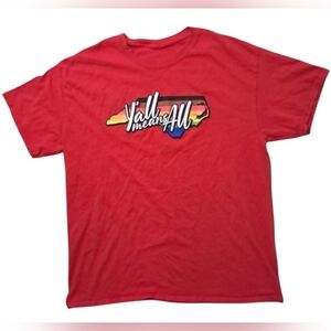 North Carolina LGBTQ+ Rainbow Graphic T-Shirt Size L